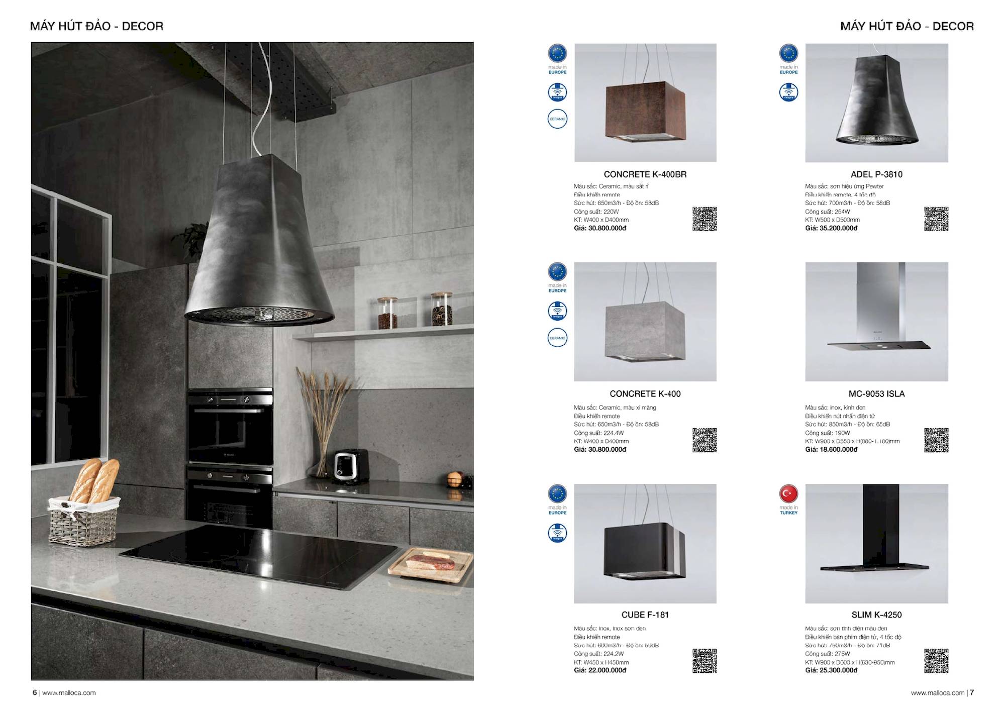 Thiết bị bếp MALLOCA Catalogue và Bảng giá mới nhất 2024 /Page 3